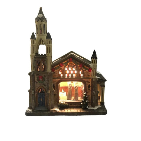 Vintage Norman Rockwell Collection "Freedom to Worship" Porcelain Lighted Church - Picture 2 of 9
